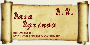 Maša Ugrinov vizit kartica